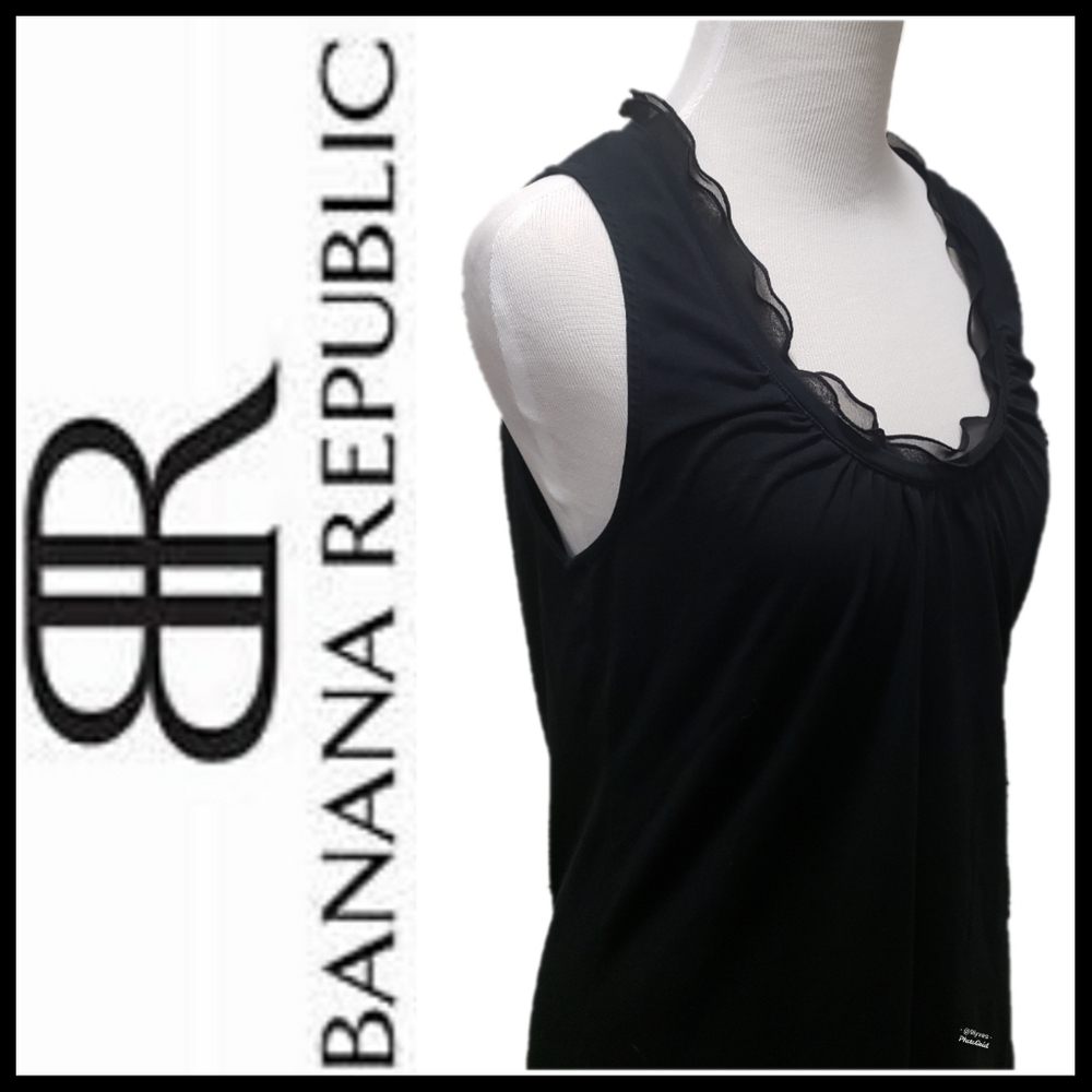 Banana Republic Ruffle Neck Top